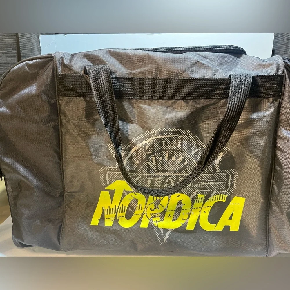 Nordica Ski Boots Duffle Bag Black 25” X 18” X 14” Large Travel Vintage